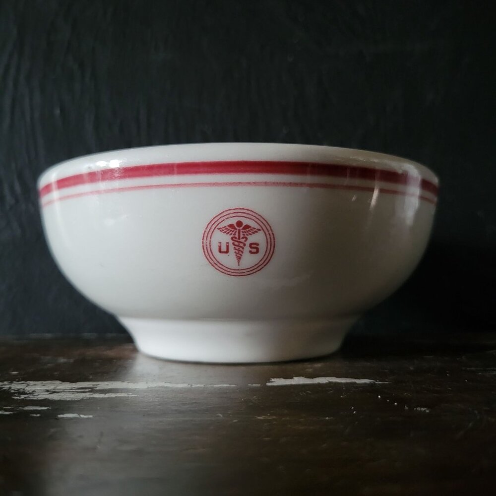Vintage U S Army Medical Corps Soup Bowl by Shenango, Vintage Restaurantware